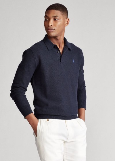 Polo Ralph Lauren Cotton Polo-Collar Striktrøje Herre Danmark (PQKSZ6501)